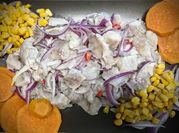 Una foto de pescado freidora sin aceite camote