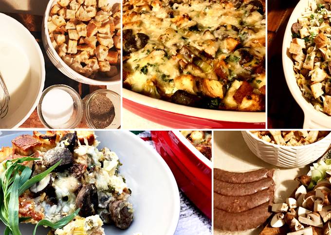 Steps to Make Ultimate Fullblood Wagyu Italian Sausage Bread Pudding