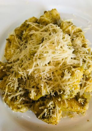 Una foto de Gnocchis de papa 🥔 al pesto !