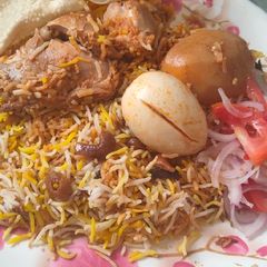 Chicken dum biryani A picture of Chicken dum biryani.