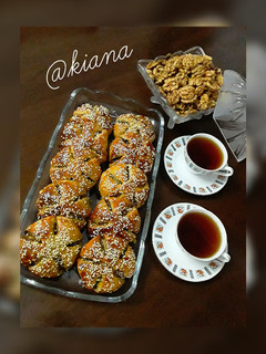 عکسی از دستور ❤️کلوچه سیب وگردو