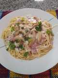 ***Espagueti con Salsa Blanca***