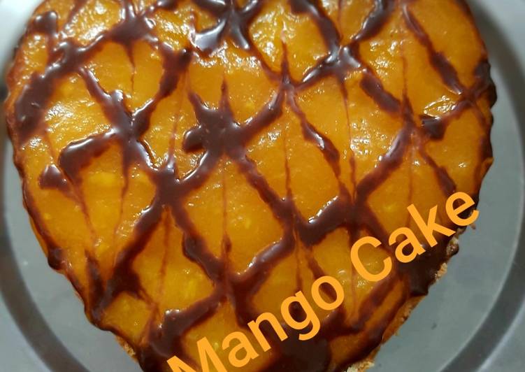 Egg less mango cake