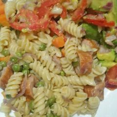 A picture of Macaroni with salad.