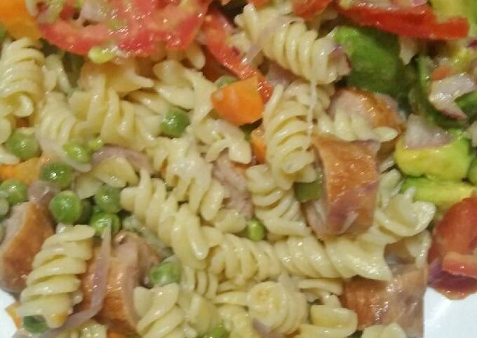 Recipe of Super Quick Homemade Macaroni with salad