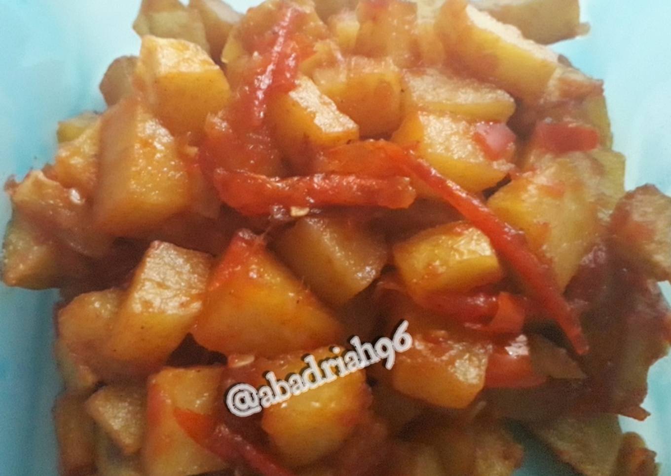 Kentang balado simpel enak