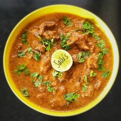 A picture of Zero oil Mutton Curry.
