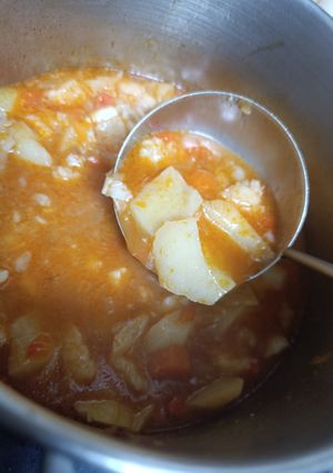 Una foto de Guiso de patatas con bacalao