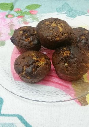 Una foto de Cupcakes de chocolate con chocolate blanco 🧁🧁