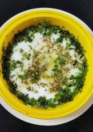 A picture of Gujrati curd rice.