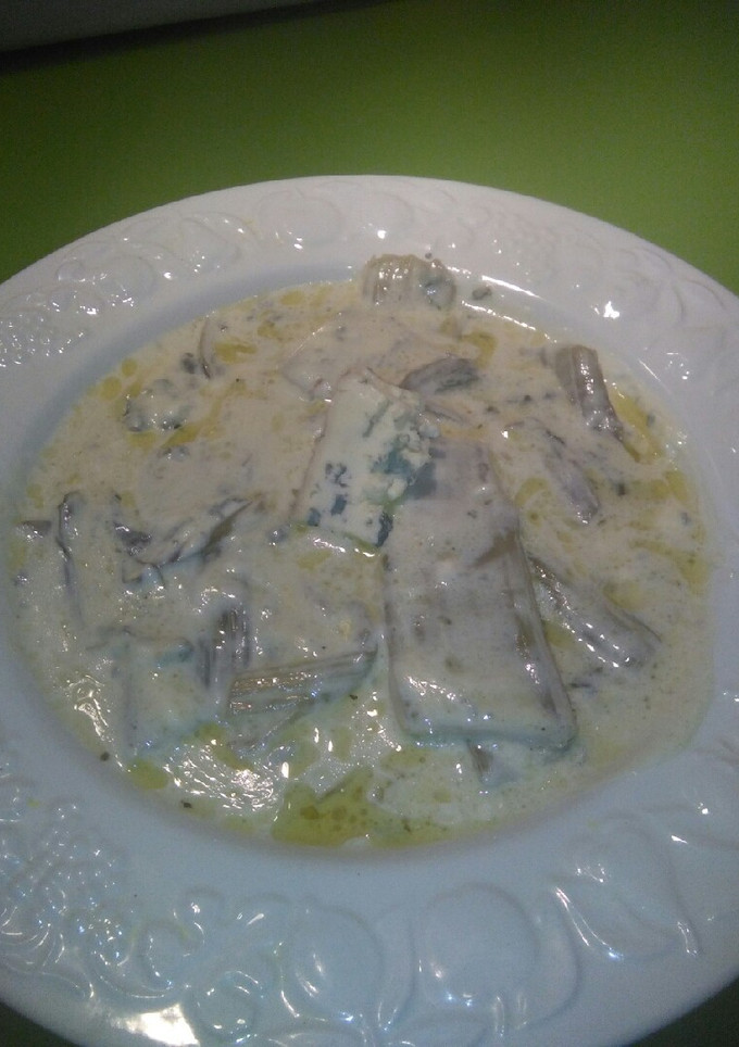 Una foto de Acelgas al queso azul