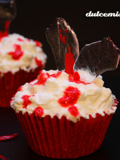 Una foto de Cupcakes red velvet para Halloween