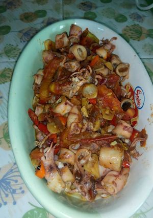 Foto resep 💥cumi asin merecoooon💥😵😰