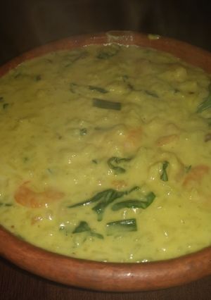 Una foto de Arroz a la provenzal y camarones al verdeo en 2 quesos
