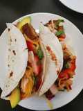 Strawberry salmon taco