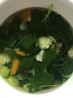 Foto resep Sayur Bening Bayam Oyong Labu