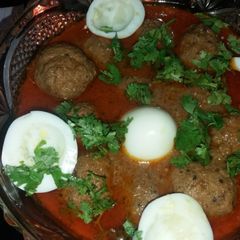A picture of Anday mutton koftay.