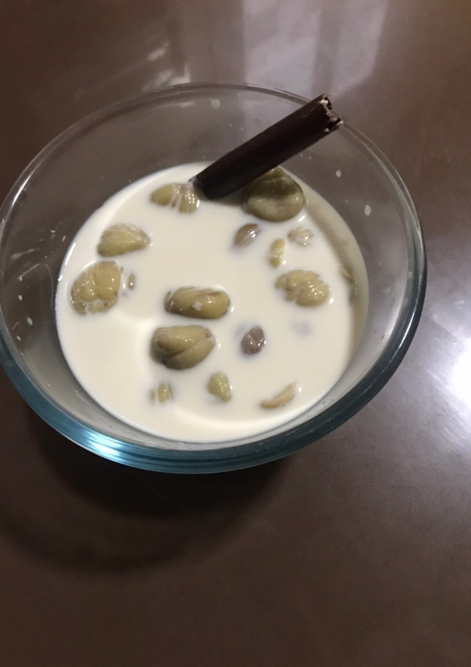 Una foto de Castañas pilongas con leche y miel