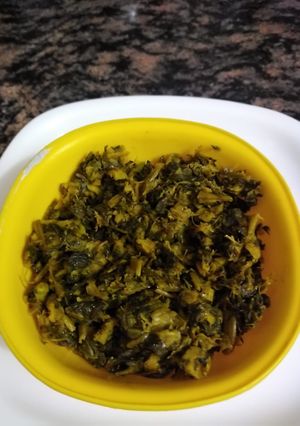 मूली के पत्तो की सब्जी (mooli ke patton ki sabzi recipe in Hindi) रेसिपी मुख्य फोटो