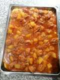Polenta con salsa de chorizo
