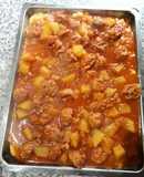 Polenta con salsa de chorizo