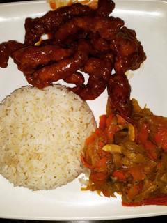 Una foto de Cerdo en salsa de naranja al estilo chino
