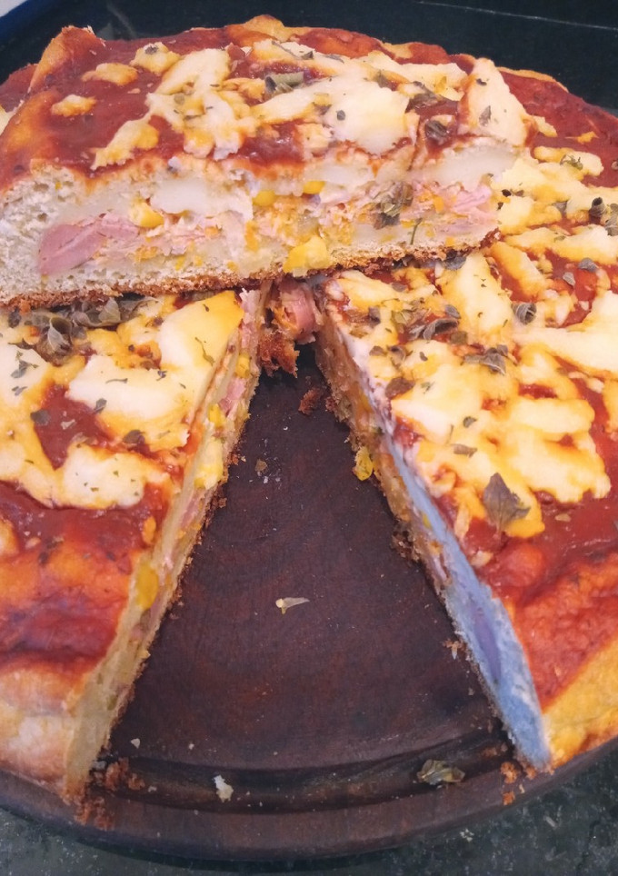 Una foto de Pizza rellena fácil