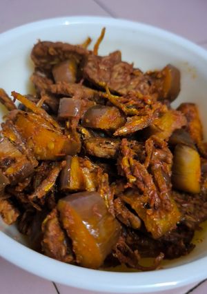 Gambar Sambal Goreng Terung, Tempe & Bilis