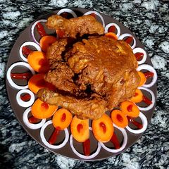 A picture of Fried whole chicken.
