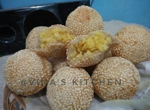 Foto resep Onde Onde wijen isi kacang ijo kupas,ga meletus