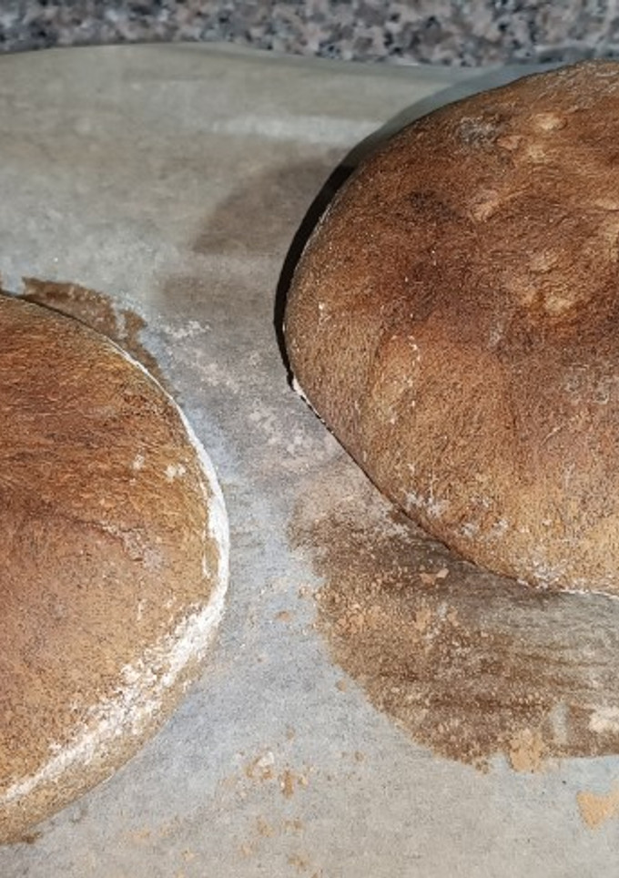 Una foto de Pan de payés de espelta (fermentación lenta)