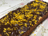 Riquísimo budín de naranja con ganache de chocolate