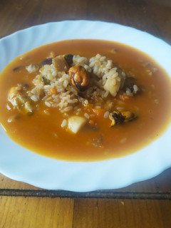 Una foto de Arroz con marisco