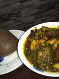 Afang soup and amala