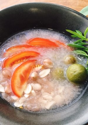 Hình của món Canh chua đậu phộng nấu sấu.