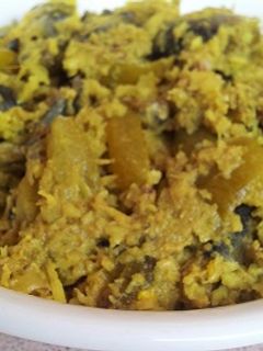 A picture of Fish Thoran (Meen Pattichathu.