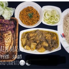 Green mutton Salan A picture of Green mutton Salan.