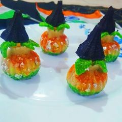 A picture of Kaju kalash (stuffed with paan gulkand).