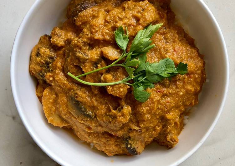 Easiest Way to Prepare Recipe of Mushroom Curry #vegan #easyrecipe