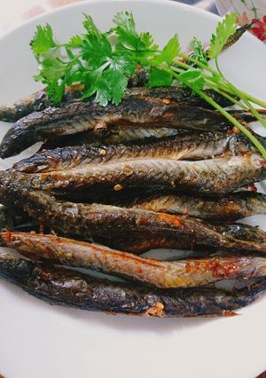 Hình của món Cá kèo nướng muối ớt bằng nồi chiên không dầu.