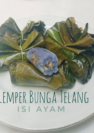 Foto resep Lemper Bunga Telang isi Ayam