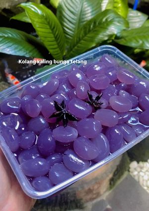 Foto resep Kolang kaling bunga telang