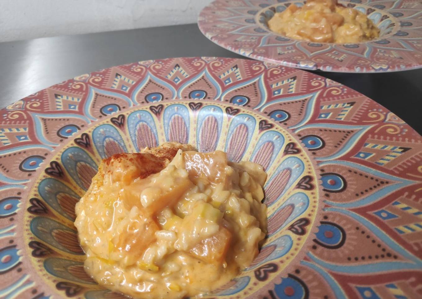 Risotto de calabaza al pimentón