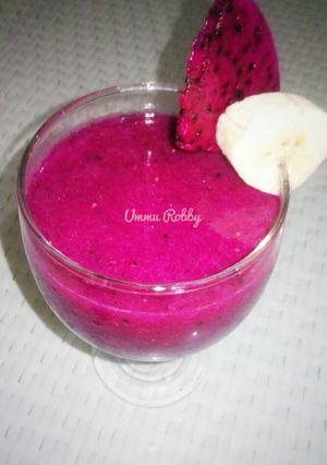Foto resep Jus Buah Naga Pisang (Healty, No Sugar)