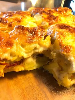 Rakott krumpli besamel-el recept fotója