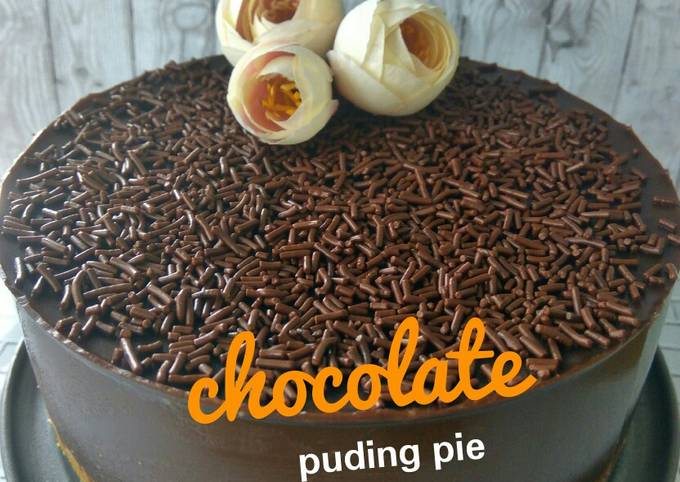 Chocolate puding pie / kue puding coklat