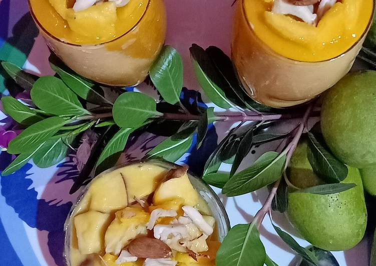 How to Prepare Favorite Mango custard pudding