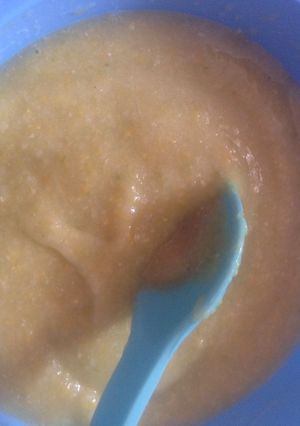 Foto resep Mpasi 7+(nasi+kaldu+ceker+buncis+kentang+jagung)