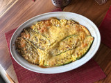 Berenjena y calabacita gratinada