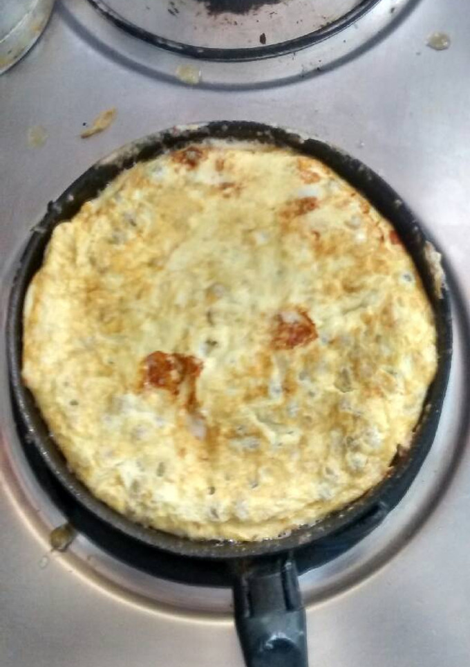 Una foto de Omellette de arvejas